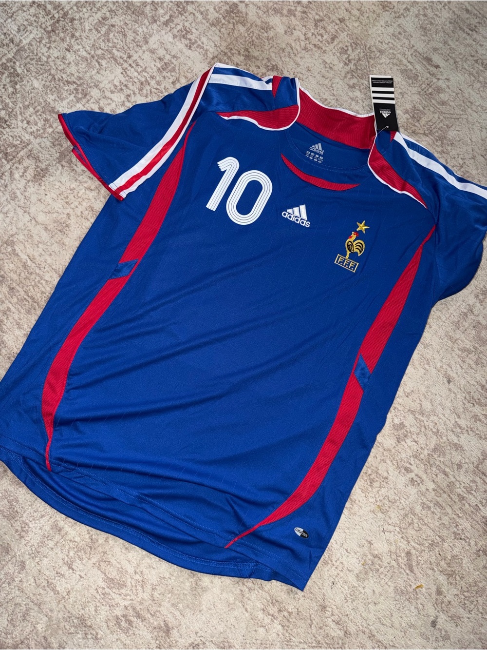 Adidas retro France #10 Blue Soccer Jersey